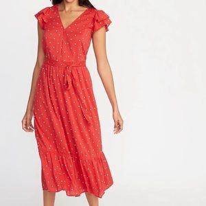 Old Navy Red and White Polka Dot Dress